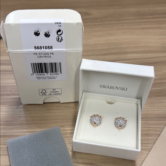 Swarovski Jewelry - Swarovski Gold and Silver Crystal Earrings